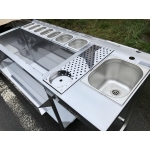 Барная станция 1500х650х900 из нержавеющей стали