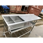 Барная станция  2000х600 из нержавеющей стали