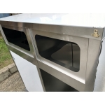 Урна (мусорка, бак) для раздельного сбора мусора для общепита фудкорта из нержавеющей стали